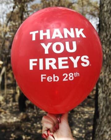 A Thank You Fireys balloon
