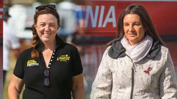 Tammy Tyrrell, left, when running for the Senate as a Jacqui Lambie Network candidate in 2022, and Senator Lambie. Pictures by Rodney Braithwaite, Simon Sturzaker