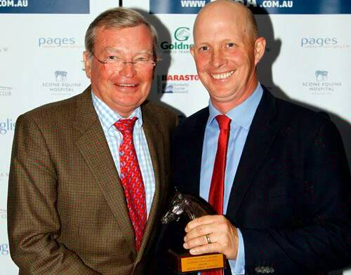 POPULAR: Scone Race Club chairman Noel Leckie (pictured with John Sunderland) passed away on Tuesday morning.
