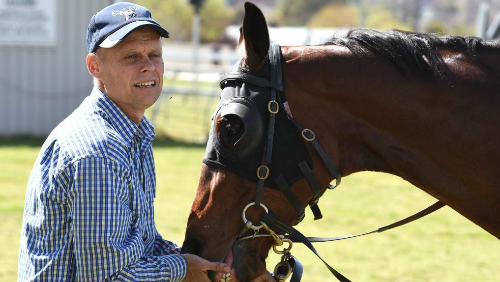 CUP LURE: Muswellbrook trainer Stephen Gleeson with Pippi's Pride.