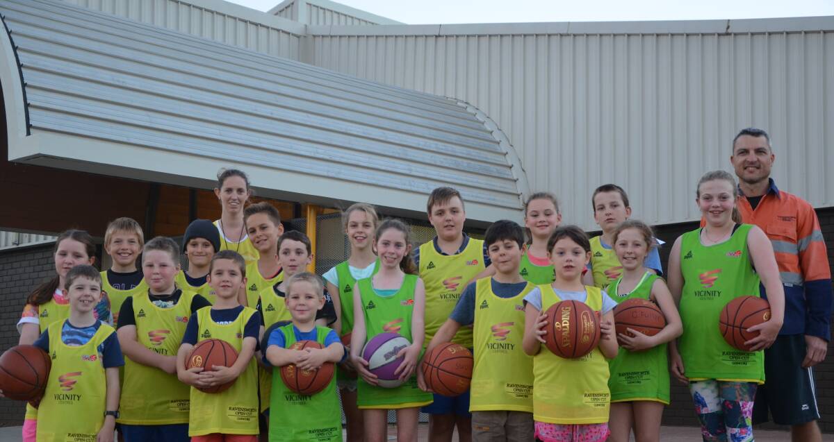 INNOVATIVE INITIATIVE: Participants in the Aussie Hoops basketball program at the Muswellbrook Indoor Sports Stadium on Tuesday afternoon.
