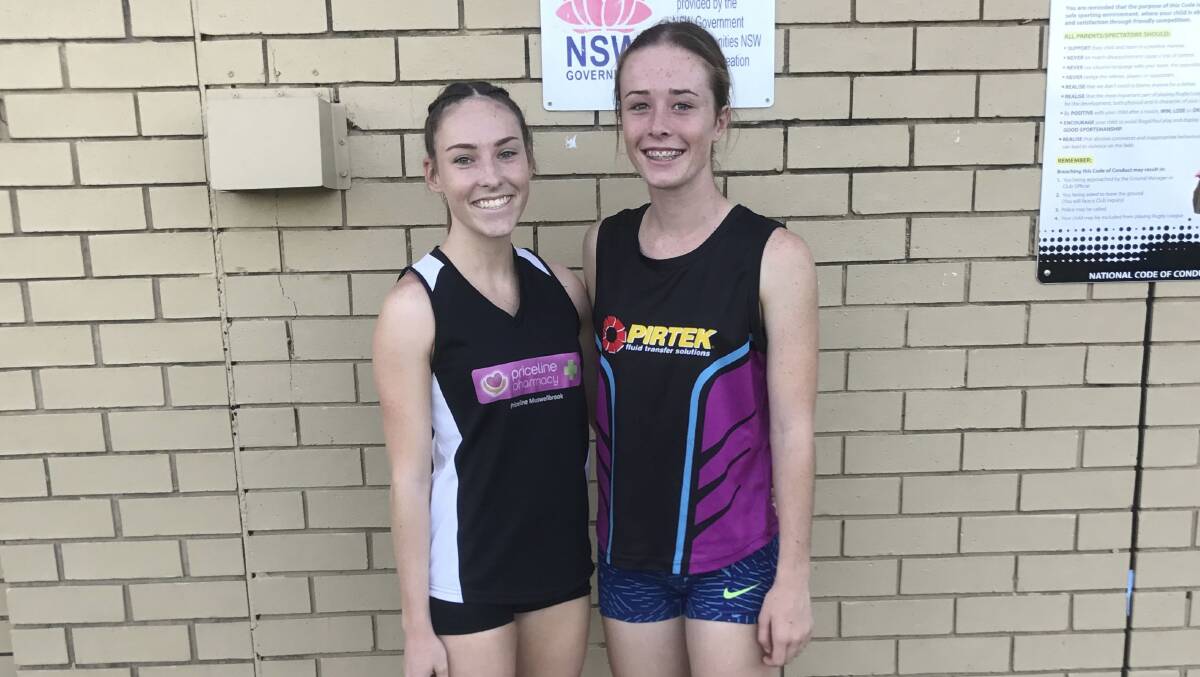 DYNAMIC DUO: Muswellbrook touch players Ashlee Urpeth and Matilda Jones will represent the Hunter Western Hornets at the NSWTA Junior Regional Championships this month.