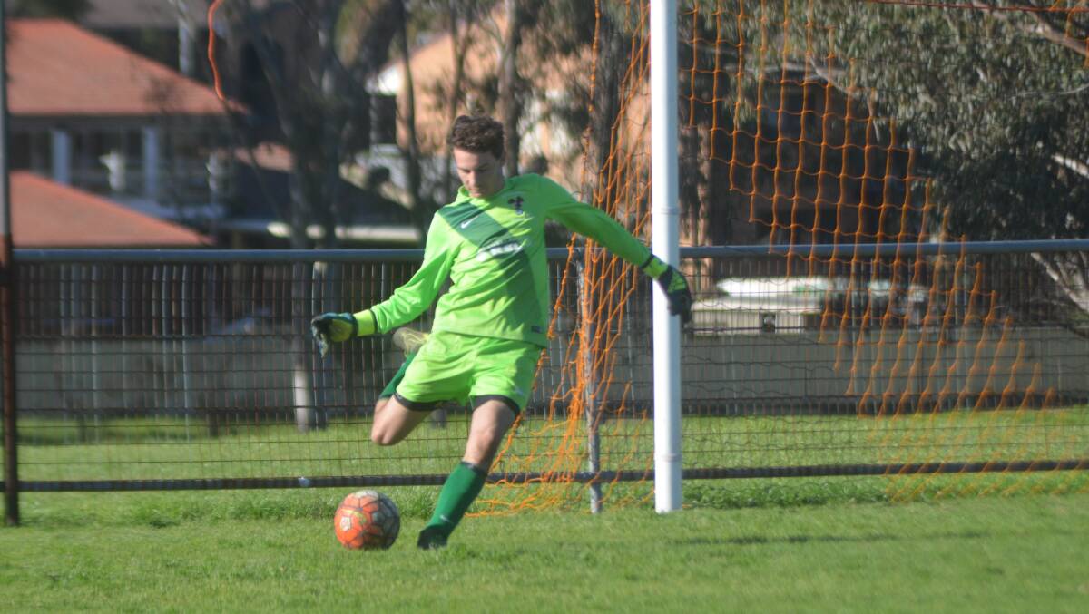 BRIGHT PROSPECT: Muswellbrook Eagles goalkeeper Mason Solly stood out in a losing side at Victoria Park on Saturday.