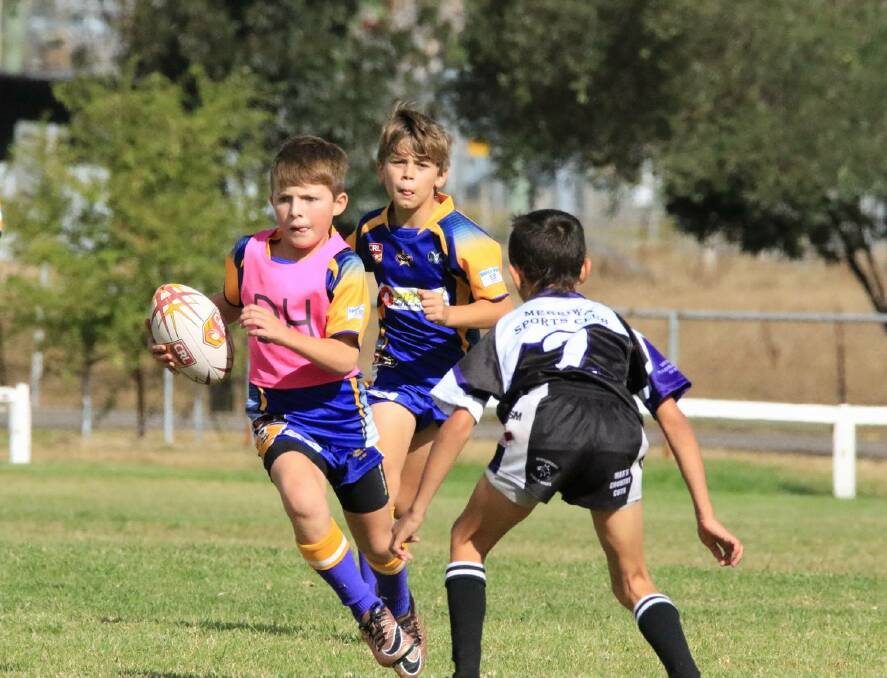 FOLLOW THE LEADER: Ashton Marco and Lachlan Graham from the under-10 Blues. Pictures: AMY SAUNDERS