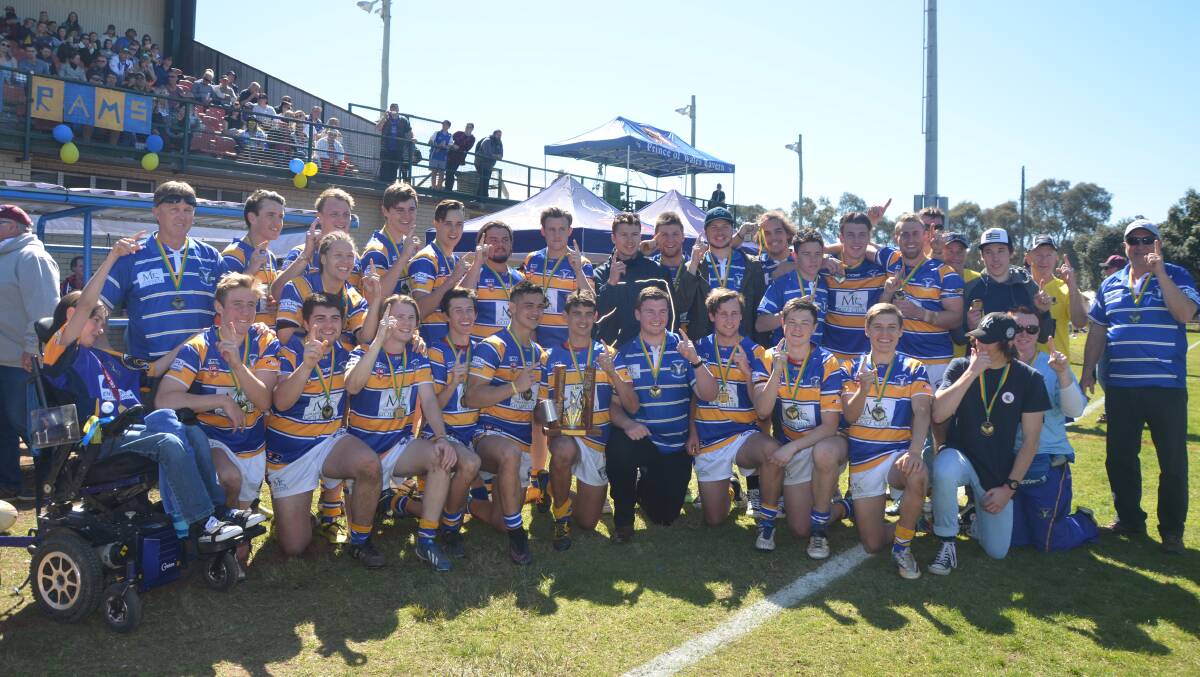 BIG YEAR: The Muswellbrook Rams under-18s, who knocked over the Singleton Greyhounds 30-14 at Olympic Park on Sunday.