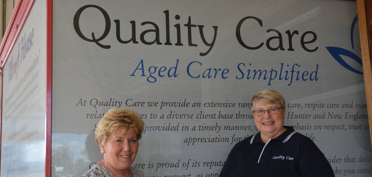 Managing Director Quality Care Jo Bailey and Home Care Services Coordinator Marlene Auld.