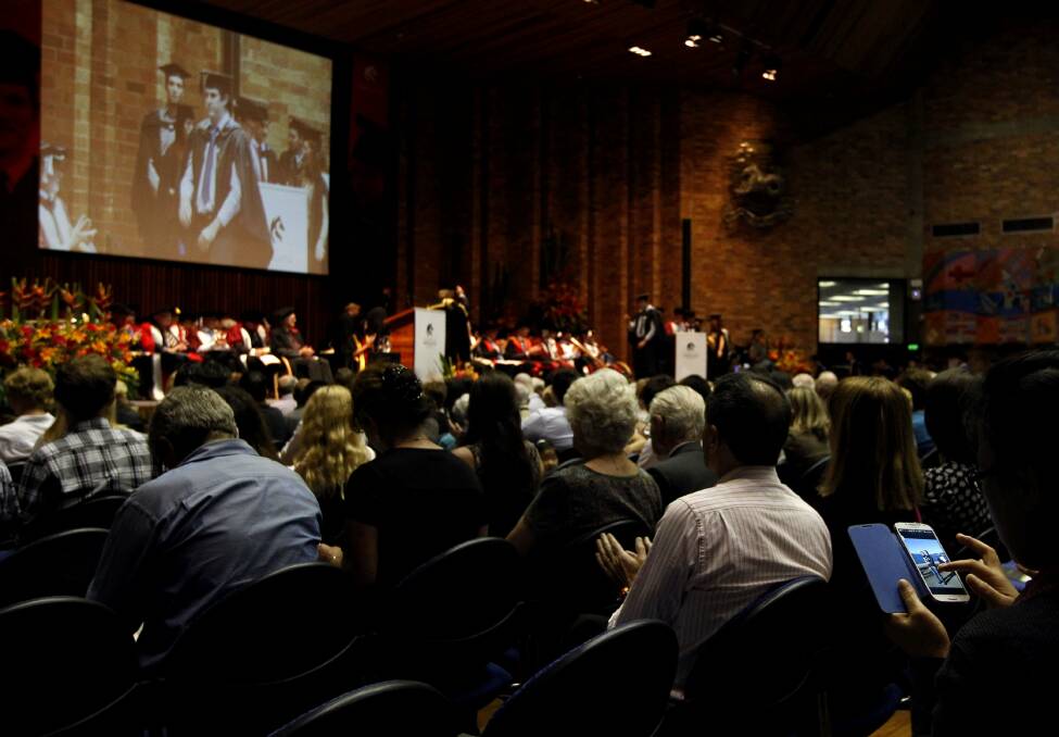 Concerns: A University of Newcastle graduation ceremony. There are serious concerns that Budget changes will block some of the region's most disadvantaged from considering tertiary education.
