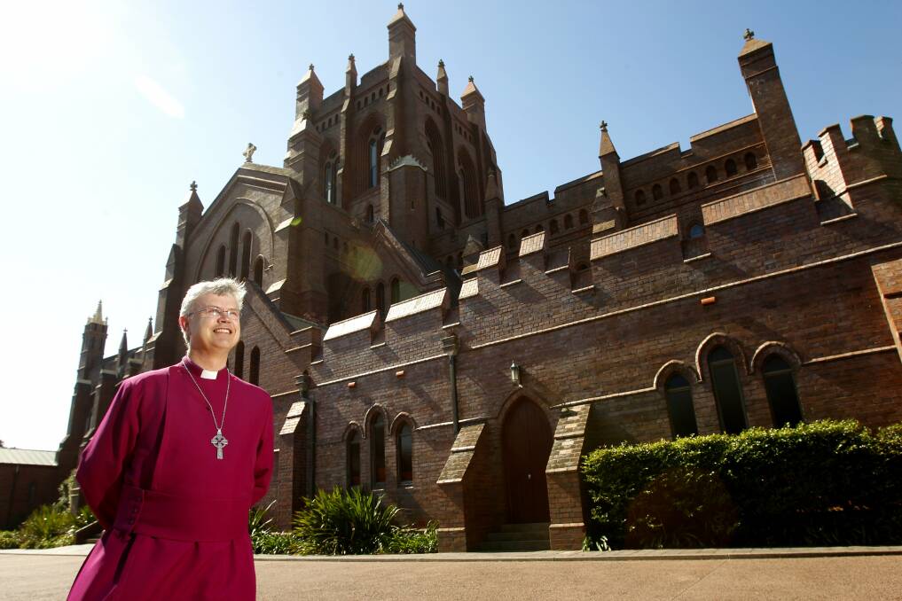 Bishop Peter Stuart outside Christ Church Cathedral 