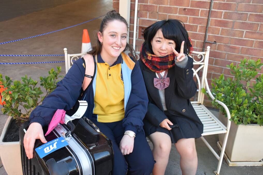 The Japanese children met the Muswellbrook families they would be staying with while in Australia.