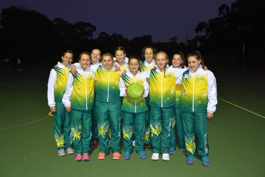TOP EFFORT: Muswellbrook's Under-12s representative team (back, from left) Destiny Wilton, Sienna Comerford, Zanaya Cullen, Josie Matthews, Sherri Brown, (front, from left) Lluka Moffitt, Blossom Tanner, Niamh Bray, Amara McTaggart, and Hannah Kermond, is the youngest team set to travel to the 2017 Samsung State Age Championships in Sydney this weekend.