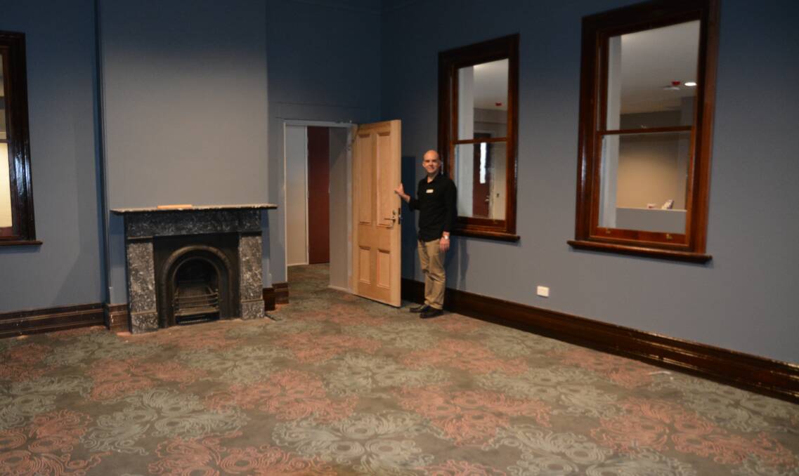 RESTORED: UHCM director Jeremy Fletcher in one of the function rooms.