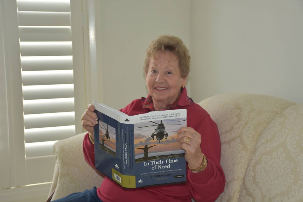 PROUD MOTHER: Nancy Bullard with the book of her son, Doctor Steven Bullard.