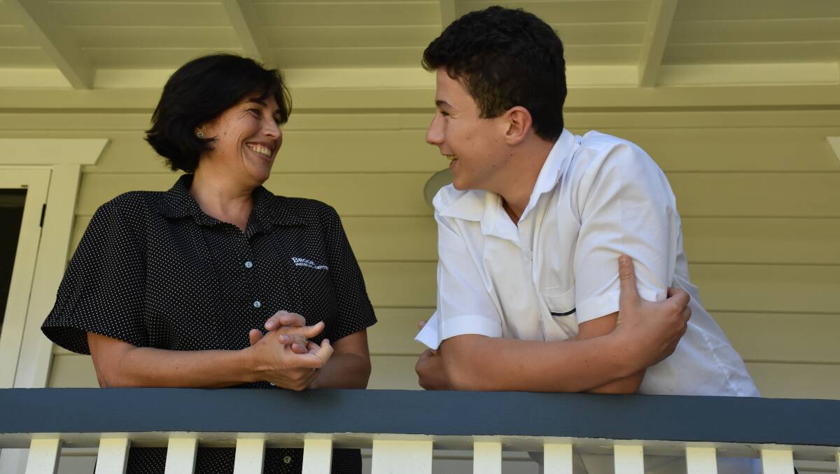 HONOURED: Rachel McInnes with her son, Toby, who will participate in the Positive Education Leadership Summit at St Peters School in Adelaide this week.
