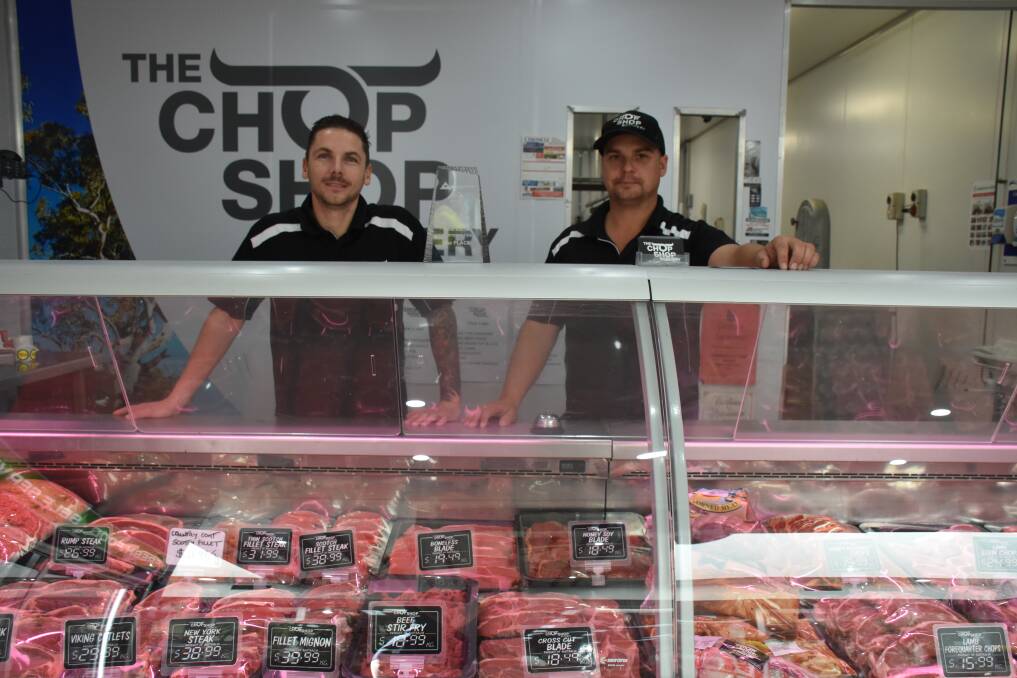 REWARDED: National finalist Dyson Lea with his employer, The Chop Shop Butchery owner Kevin Close.