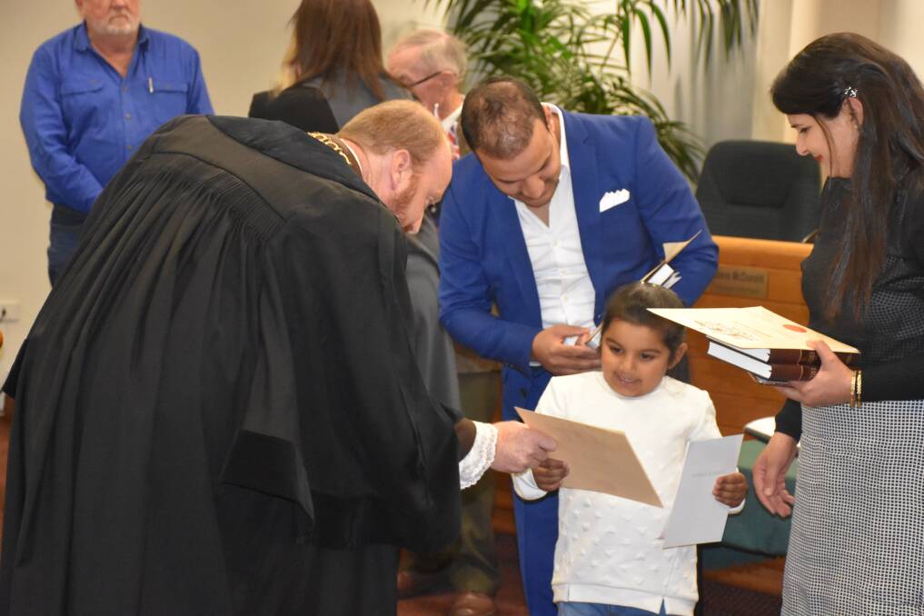Muswellbrook's six newest citizens were welcomed with open arms on Tuesday.