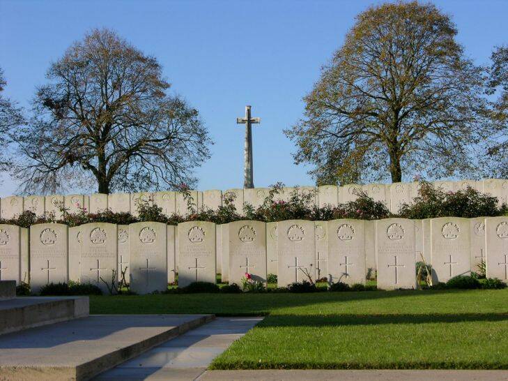The Dernancourt Communal Cemetery today. Photo: Commonwealth War Graves Commission