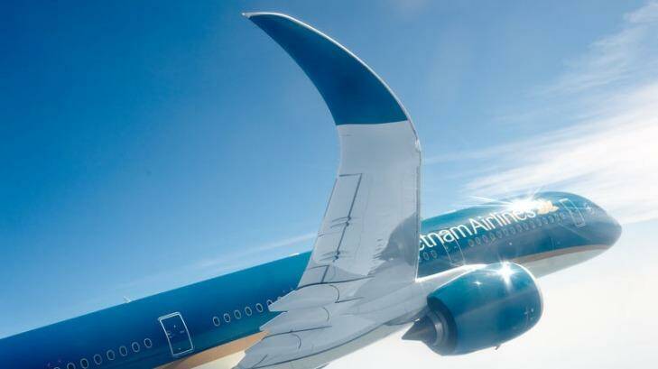 Taking wing: Vietnam Airlines new Airbus A350 XWB is the first of 14 ordered by the airline.
