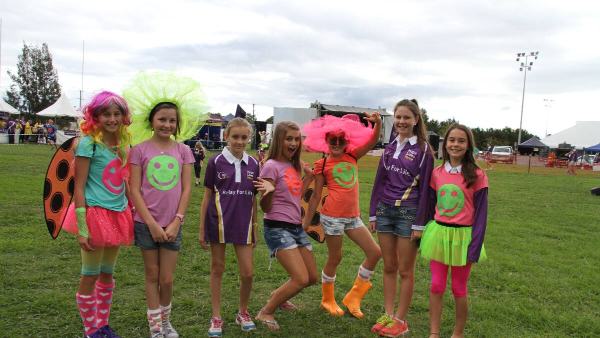 STANDOUT: Relay Rylee Style were named the best dressed team for 2014. Charlee Schmierer, Macey Collins, Ashley Walton-Gilbert, Jayde Tuckerman, Jessica Dimock, Emily Walklate and Samantha Belle, all 12, showed why.