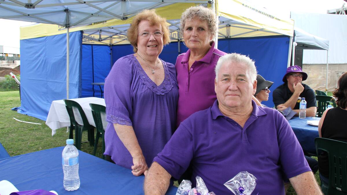 RELAX: Joan Hobbs, June and Graham Jackson were enjoying their first Relay for Life this year in Muswellbrook.