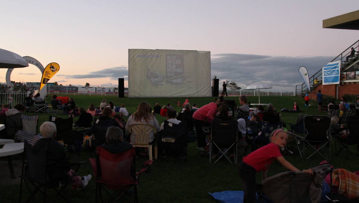 ON WITH THE SHOW: Crowds flocked to the Muswellbrook Race Club for the opening night of the 2014 Blue Heeler Film Festival.