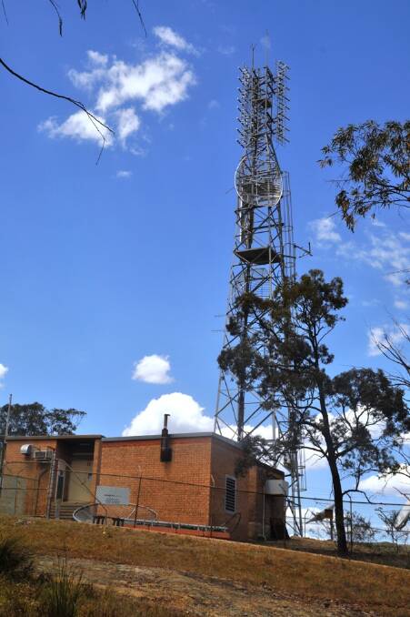 The transmitter on Rossgole Mountain, near Aberdeen.