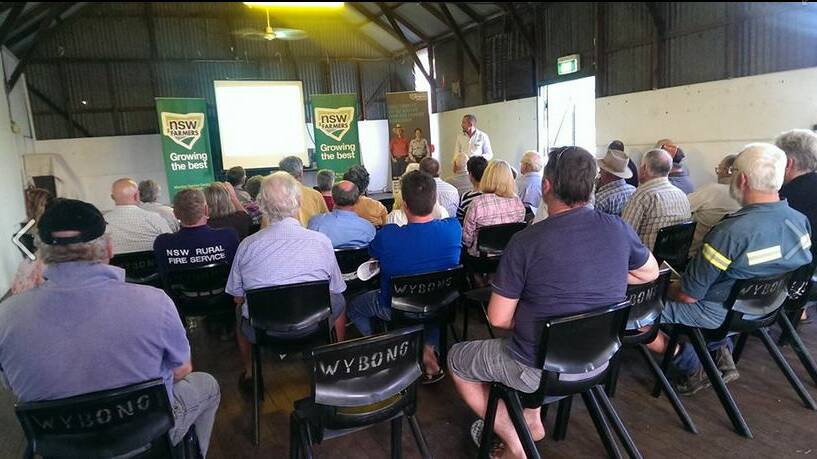 Landholders at the NSW Farmer's Association's land access workshop in Wybong on Wednesday to discuss EL8064.  Photo: Courtesy NSW Farmers' Association.