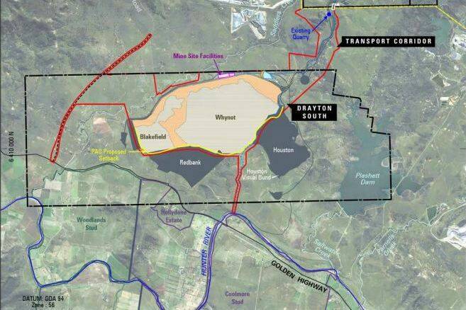 Location of the proposed Drayton South Coal Project in the Upper Hunter.  Pic: Courtesy Hansen Bailey.
