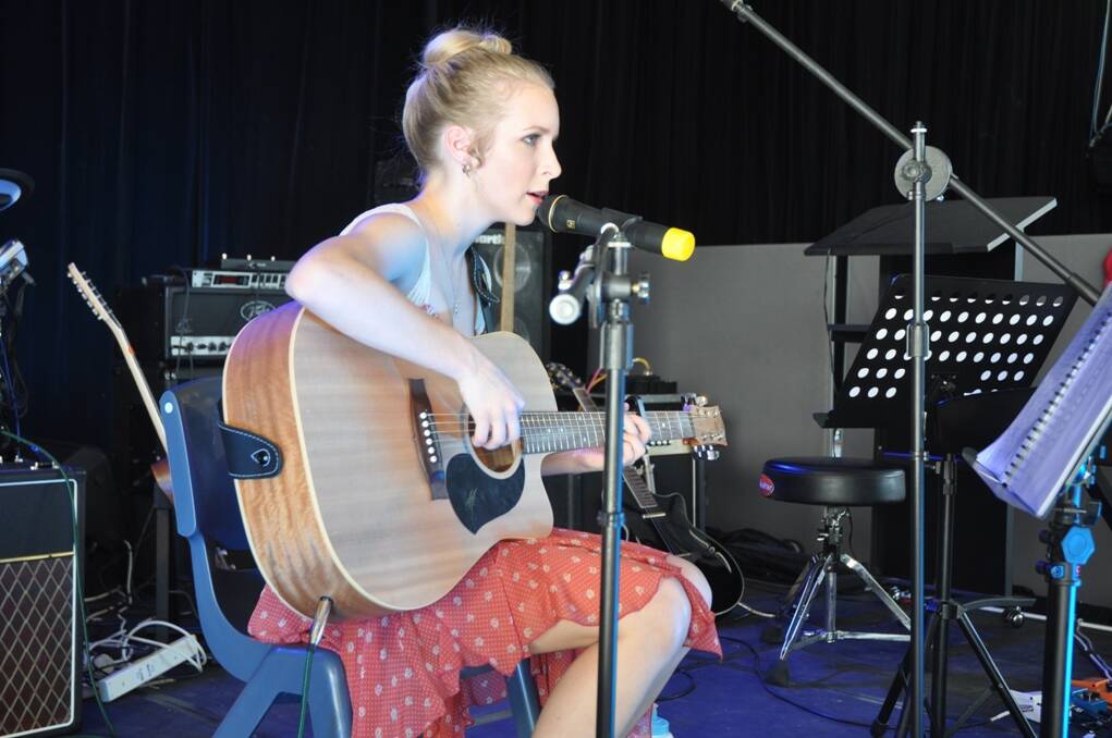 FINE PERFORMANCE: Alisha Brown, from St Joseph's High School Aberdeen, excelled in the 2014 HSC.  She's seen here taking part in last month's fundraiser for injured rugby league player, Alex McKinnon.