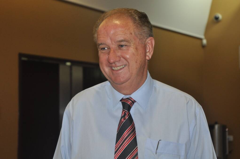 Mike Kelly, MCCI President, relaxed after addressing the PAC at the Muswellbrook RSL on December 10, 2014