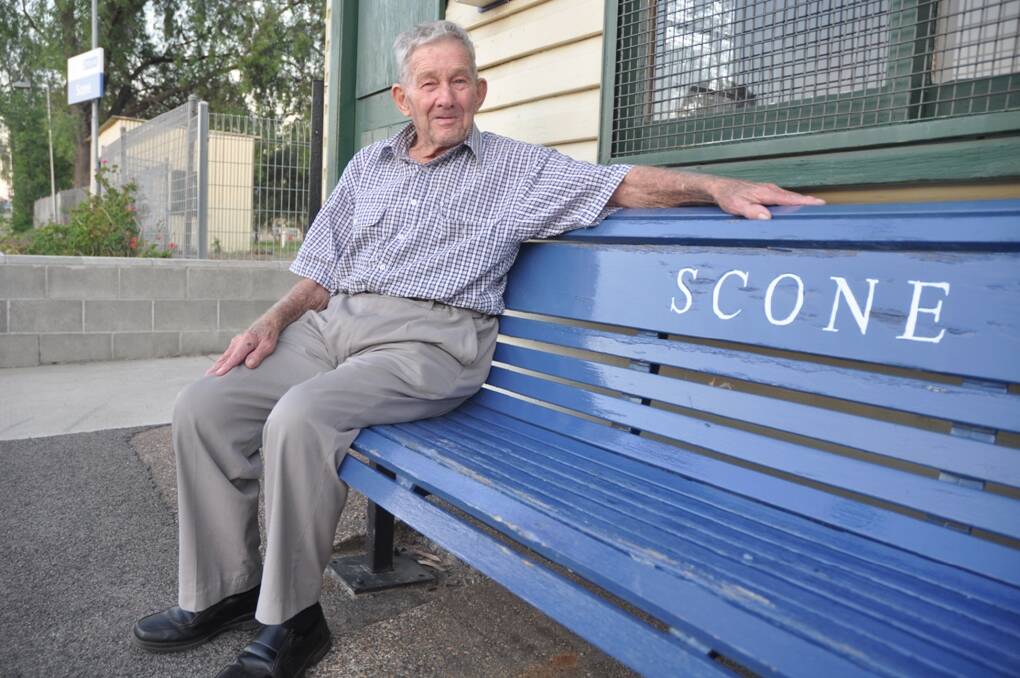 NOT IMPRESSED: Scone's Fred Gardiner, 86, is a bit worried about changing to buses after the rail line into Newcastle is cut at Wickham on Boxing Day.