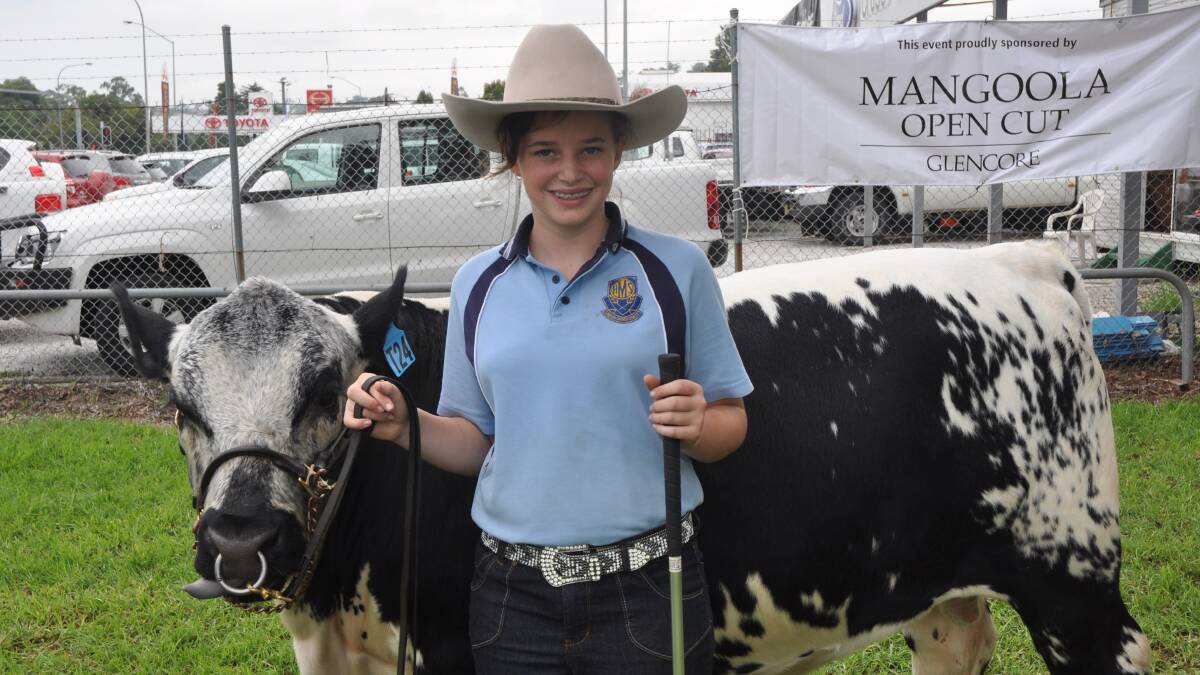 SHOW TIME: Ally-Mae Morrison from Muswellbrook High School competed in the parading event today.