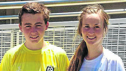 STRONG EFFORT: Talented futsal players Finn McLoughlin and Danielle Nicol.