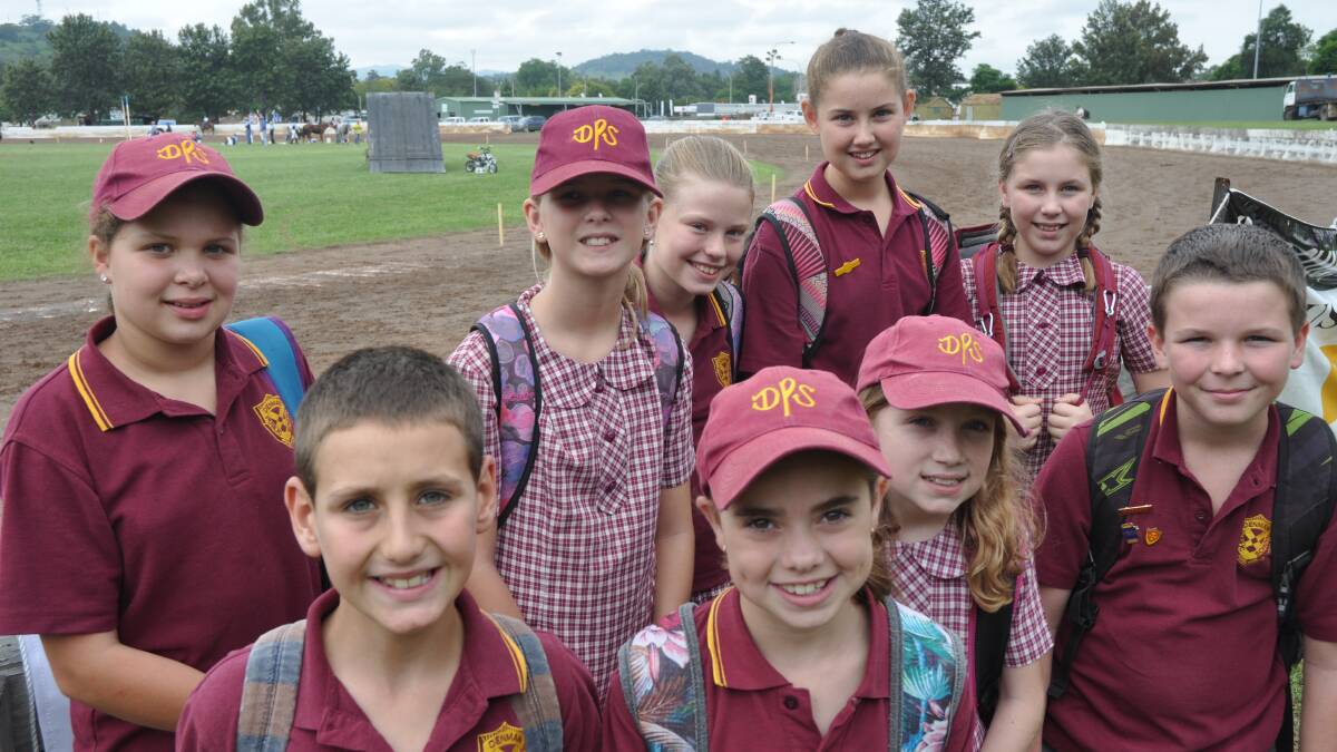 SHOW TIME: Denman Public School students soak up the atmosphere of the Upper Hunter Show at Muswellbrook Showground today.
