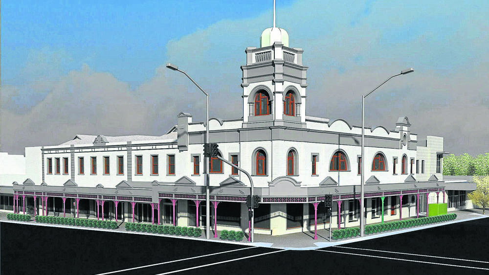 PRETTY: An artist view of Campbell’s Corner; the computer generated image reflects the architecture that will be built and not the colour finished, for example, Campbell’s Corner will be painted in heritage colours.