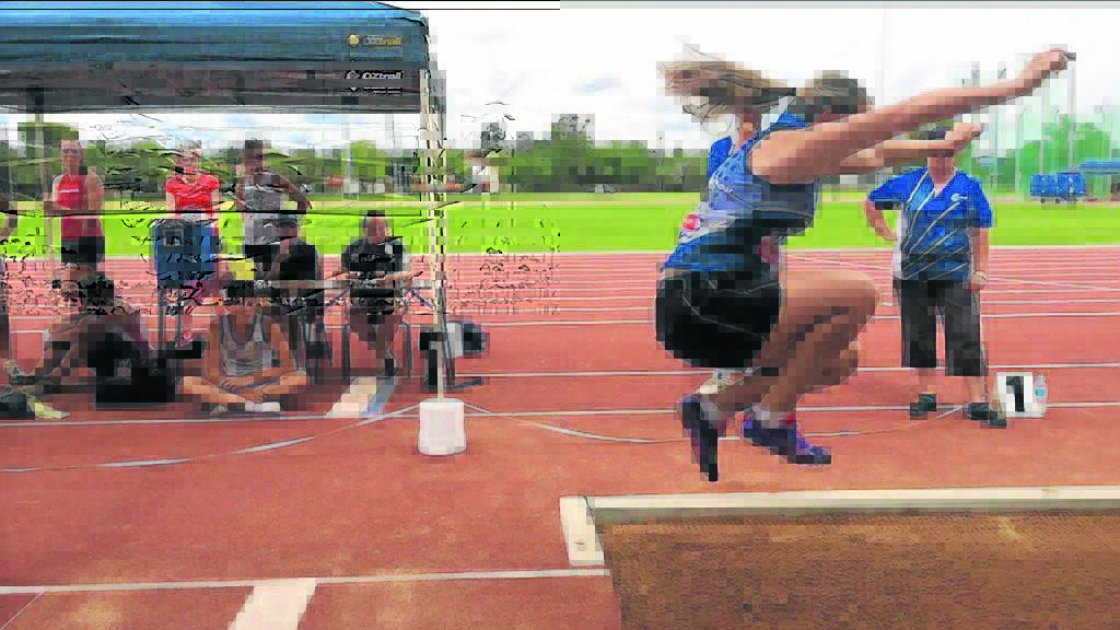 FLYING HIGH: Muswellbrook’s Megan Doran is now striving to further improve her proud records in both triple and long jump.
