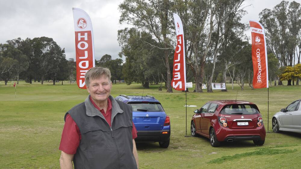 HAPPY CHAP: Black Coal Cup organiser Joe Matthews was pleased the charity golf day, which raises funds for the Westpac Rescue Helicopter Service, dodged a bullet with the weather on Tuesday.