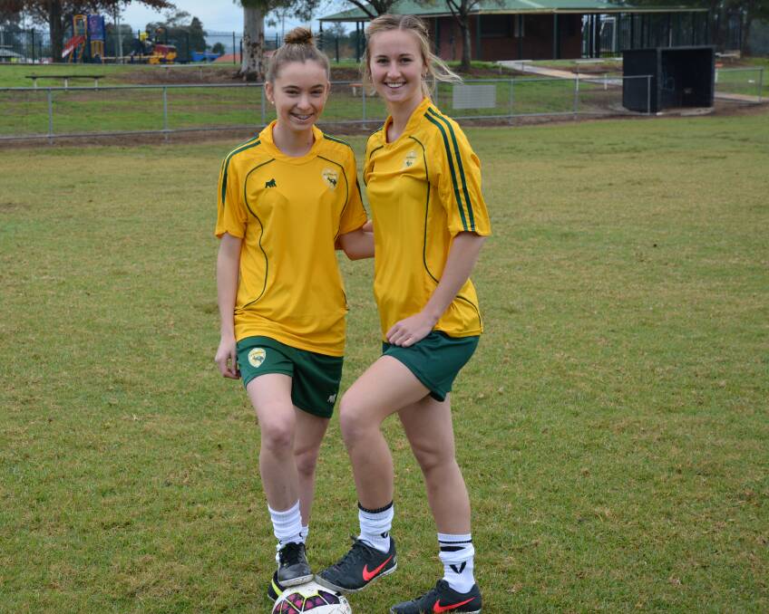 EXCITED: Sophie Morgan and Danielle Nicol are heading to America for the National Futsal Championships.