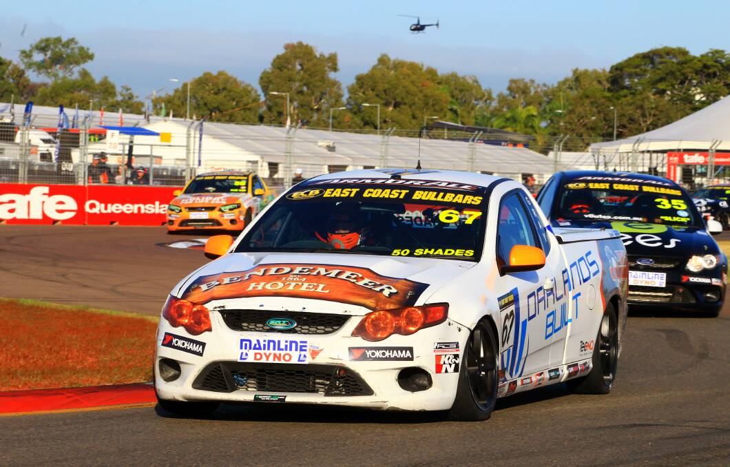 ROARING AHEAD: Jeremy Gray competing in the last round of the V8 Utes, the Townsville 400.