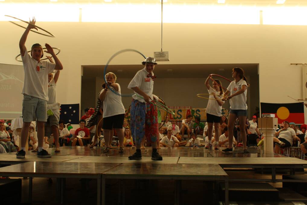 Some of the participants showed of their hula hooping skills.
