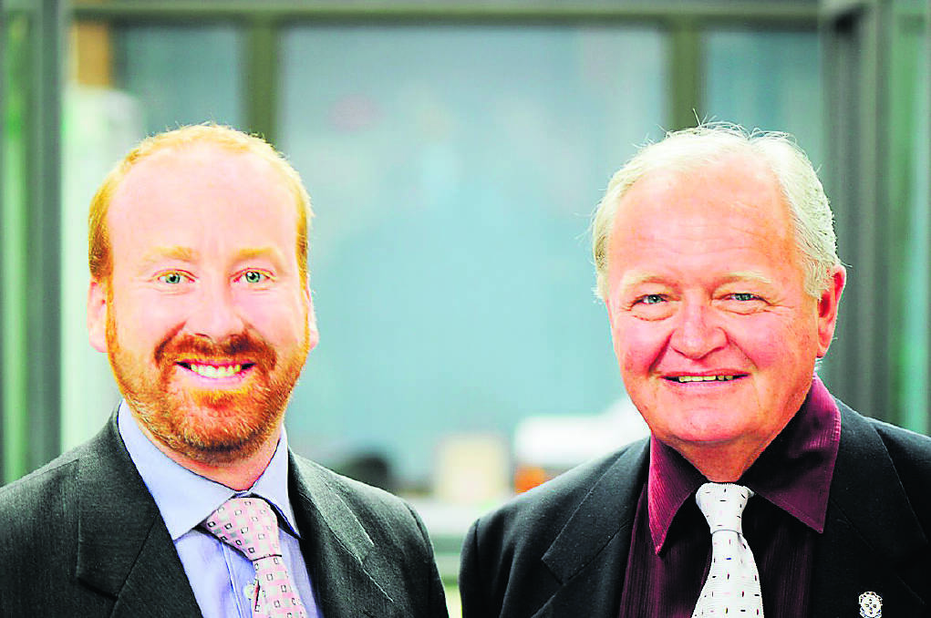 BACK IN THE HOT SEAT: Muswellbrook Shire Council mayor Martin Rush and his new deputy Malcolm Ogg. 