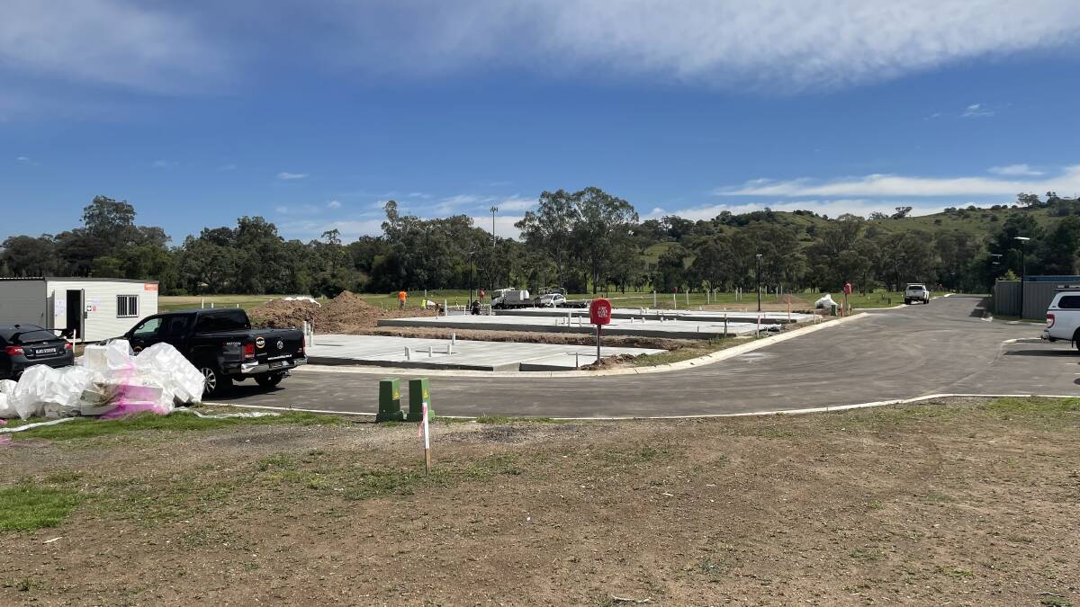 NEXT STAGE: The next stage of houses currently under construction at Broadlands Muswellbrook on Thursday, October 28. Picture: Mathew Perry
