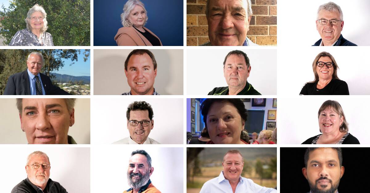 CANDIDATES: 16 of the 17 candidates standing for Muswellbrook Shire Council in 2021. Displayed in ballot paper order from right to left, top to bottom: Jennifer Lecky, De-anne Douglas, Darryl Marshall, Graeme McNeill, Malcolm Ogg, Steve Reynolds, Mark Bowditch, Jacinta Ledlin, Amanda Barry, Stephen Ward, Louise Dunn, Janelle Eades, Rod Scholes, Brett Woodruff, Jeffrey Drayton, Rohit Mahajan. Not pictured: Jonathan Hoad. Pictures: Supplied