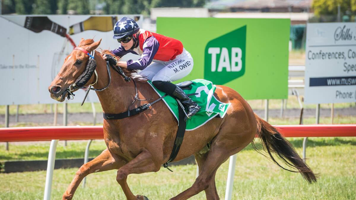 MAYOR'S CUP: Saint Ay and jockey Madeline Owen took out the Muswellbrook Shire Council Mayor's Cup in the second race of the Muswellbrook Race Club program on Tuesday, November 2. Picture: Muswellbrook Race Club