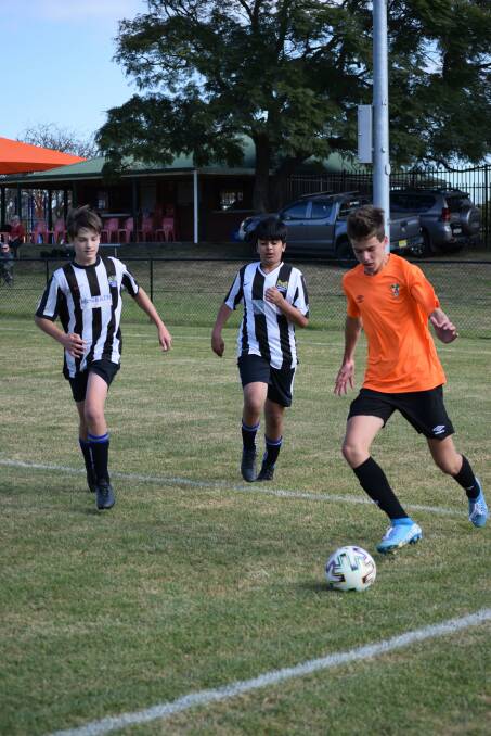 PLAYER'S PLAYER: Thomas Cahill received the Player's Player award for the Eagles' U14 side. Supplied: Muswellbrook Eagles FC