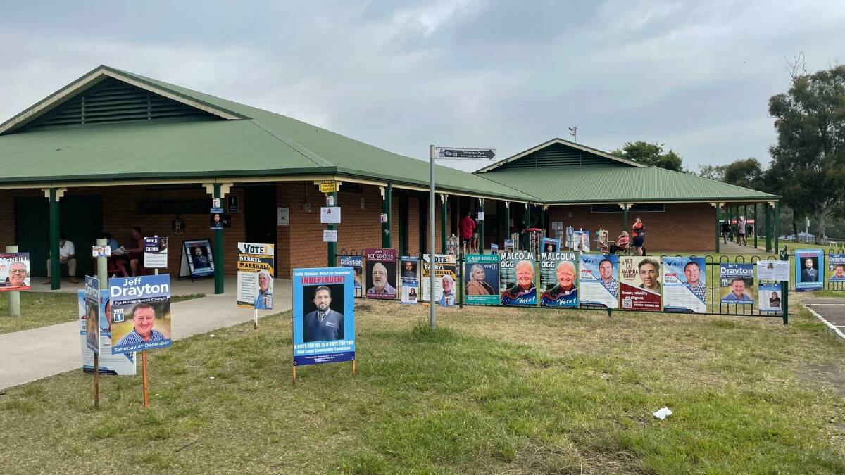 ELECTION: The polling centre at the Stan Thiess Memorial Centre in Muswellbrook on the morning of Saturday, December 4. Picture: Mathew Perry
