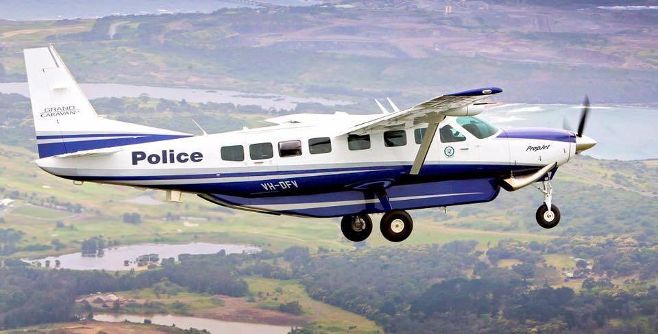 PURSUIT: A NSW PolAir fixed-wing aircraft. Picture: NSW Police Facebook