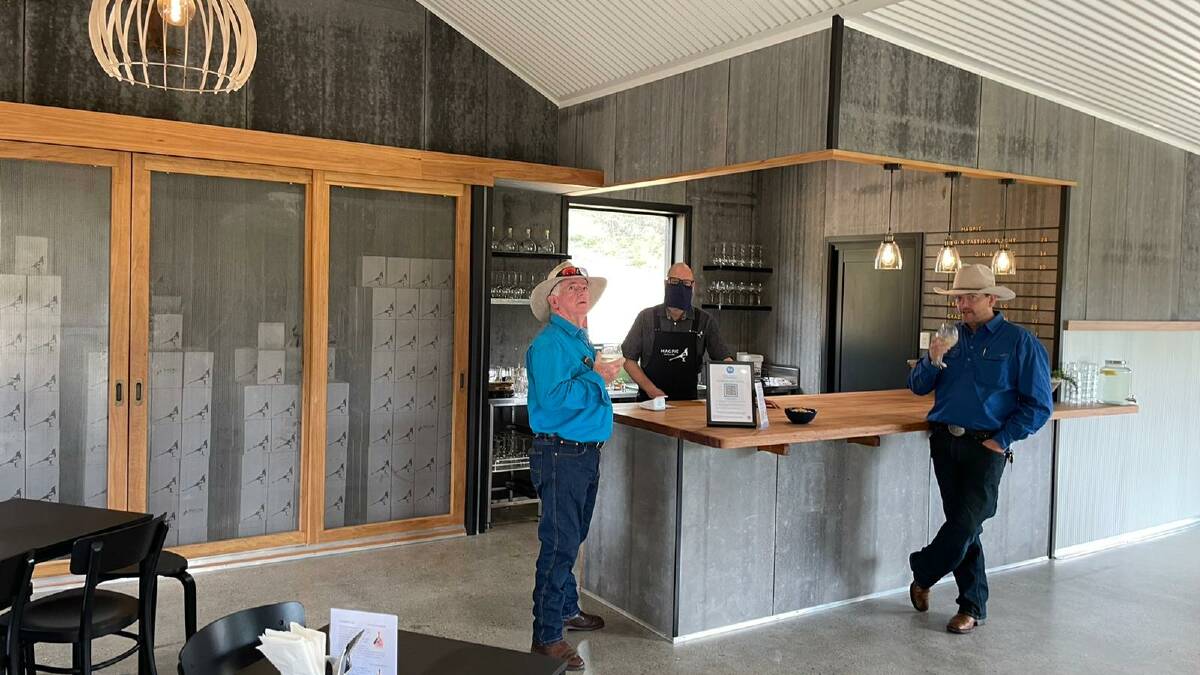TASTING: Customers take a sip of Magpie Distilling's award-winning gin at the opening of the distillery's cellar door on November 6, 2021. Picture: Mathew Perry