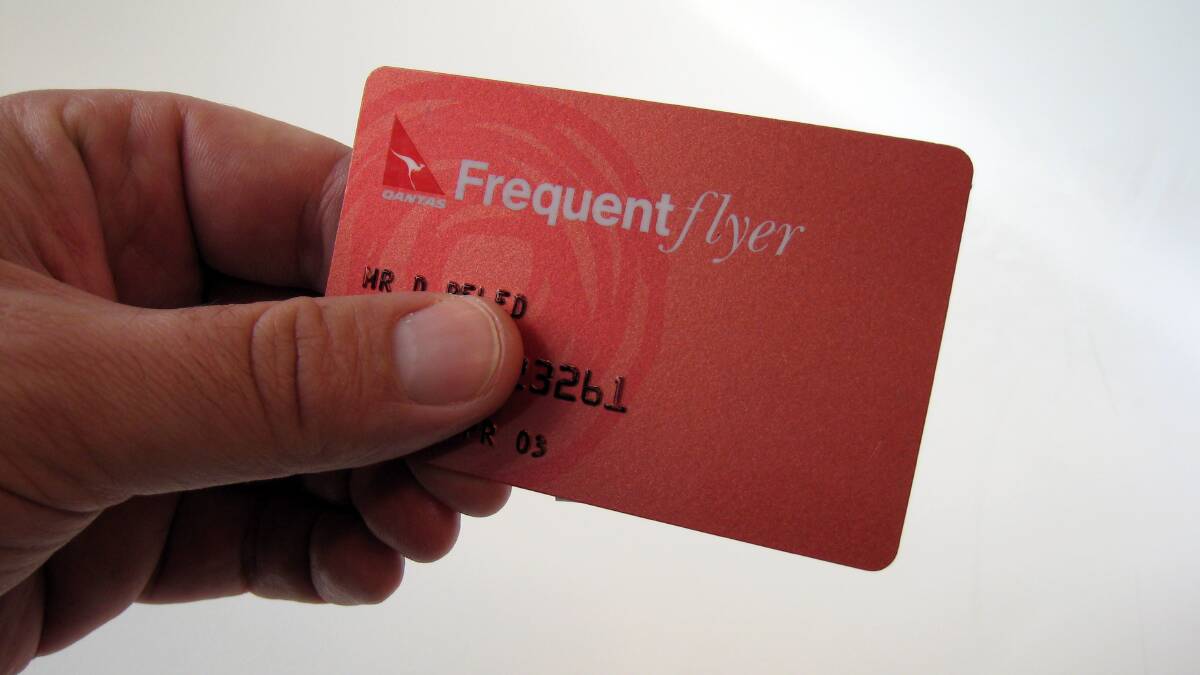 A Qantas Frequent Flyer membership card. (AAP Image/Dan Peled)