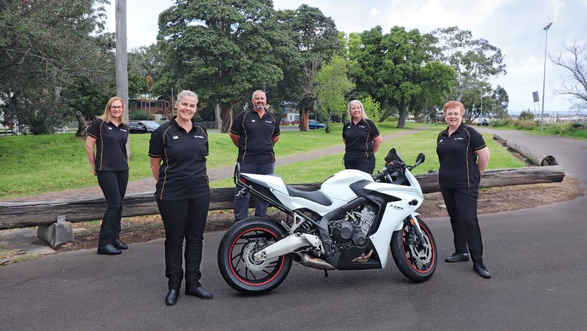 AWARENESS: Road Safety Officers from councils participating in the Joe Rider campaign: Suzanne Alley (Maitland), Alison Balding (Singleton/Muswellbrook/Upper Hunter), Chris Dimarco (MidCoast), Lisa Lovegrove (Port Stephens) and Alison Shelton (Cessnock).