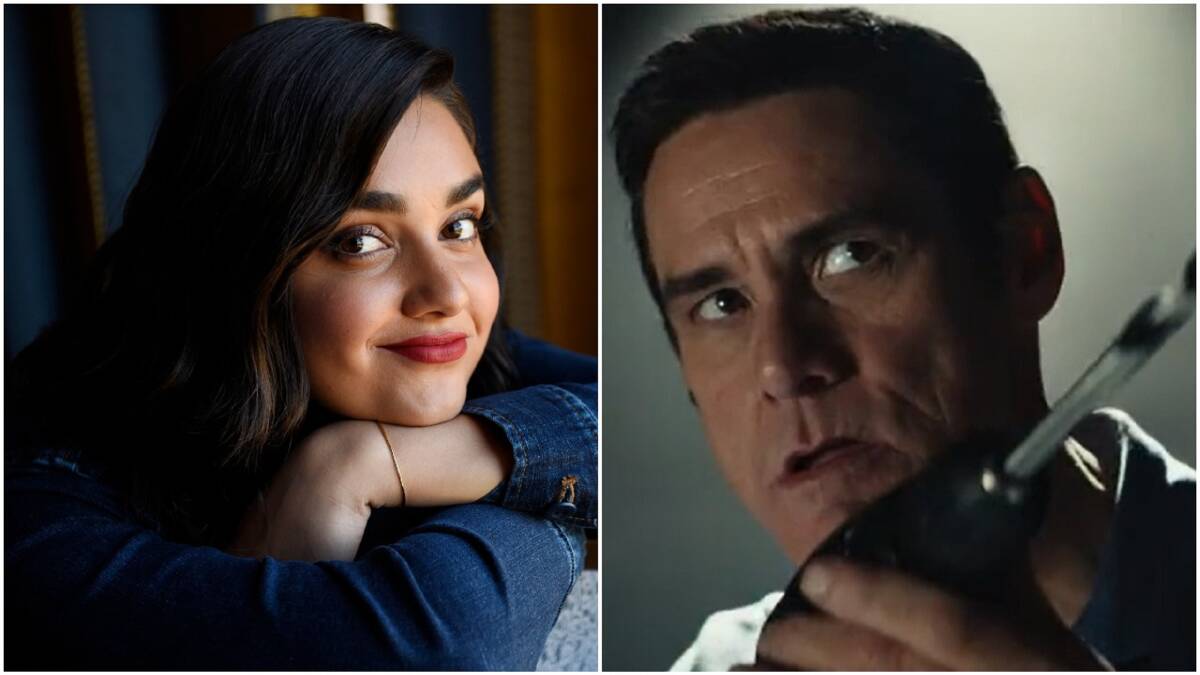 Seeing Stars: Geraldine Viswanathan and Jim Carrey star together in a Super Bowl commercial. 